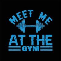 conception de t-shirt de gym vecteur