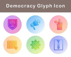 la démocratie vecteur icône ensemble