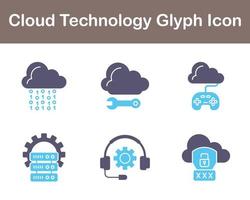nuage La technologie vecteur icône ensemble