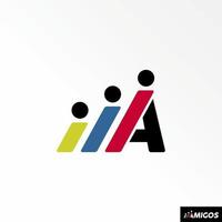 3 graphique comme Humain ou corps et lettre ou mot une sans empattement italique Police de caractère image graphique icône logo conception abstrait concept vecteur action. pouvez être utilisé comme une symbole en relation à Commerce ou affaires