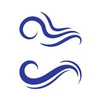vague et l'eau isolé rond forme logo bleu Couleur logotype écoulement l'eau image. mer, océan, rivière surface vecteur