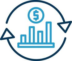 conception d'icône vectorielle de retour sur investissement vecteur