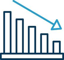 conception d'icône de vecteur graphique vers le bas