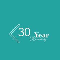 30 ans anniversaire célébration rose bleu couleur vector illustration de conception de modèle