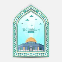Ramadan islamique salutation modèle conception vecteur