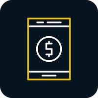 conception d'icône de vecteur d'argent en ligne