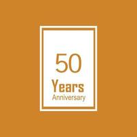 50 ans anniversaire célébration couleur orange vector illustration de conception de modèle