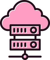 icône de vecteur de serveur cloud