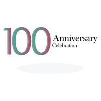 100 ans anniversaire célébration arc-en-ciel couleur vecteur modèle illustration de conception