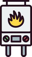 icône de vecteur de chauffage au gaz