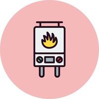 icône de vecteur de chauffage au gaz