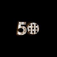 50 ans anniversaire célébration élégant numéro noir vector illustration de conception de modèle