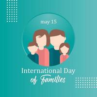 bonne journée internationale des familles logo vector illustration de conception de modèle