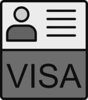 icône de vecteur de visa