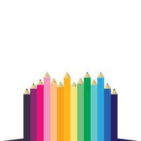 illustration d'images de crayons de couleur vecteur