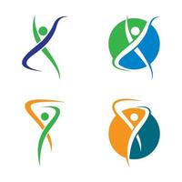conception d'images de logo de bien-être vecteur