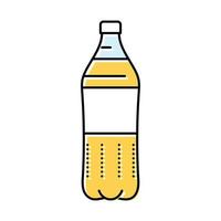 un soda Plastique bouteille Couleur icône vecteur illustration