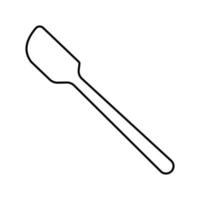 silicone spatule cuisine ustensiles de cuisine ligne icône vecteur illustration