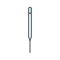 pasteur pipette chimique verrerie laboratoire Couleur icône vecteur illustration