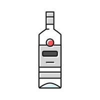 Rhum verre bouteille Couleur icône vecteur illustration