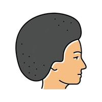 afro coiffure Masculin Couleur icône vecteur illustration