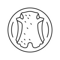 les fourrures en tissu textile ligne icône vecteur illustration