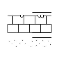 humide preuve cours bâtiment maison ligne icône vecteur illustration