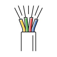 téléphone câble câble Couleur icône vecteur illustration