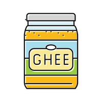 ghee Lait produit laitier Couleur icône vecteur illustration