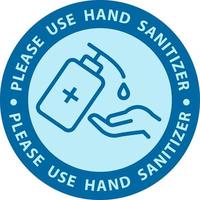 utiliser un signe de désinfectant pour les mains vecteur