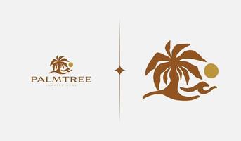 paume arbre été tropical. universel Créatif prime symbole. vecteur signe icône logo modèle. vecteur illustration