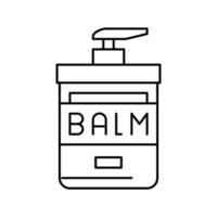 baume crème cosmétique ligne icône vecteur illustration