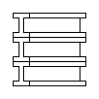 section acier production ligne icône vecteur illustration