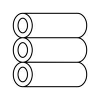 tube acier production ligne icône vecteur illustration