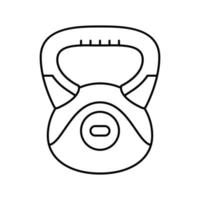 kettlebell aptitude sport ligne icône vecteur illustration