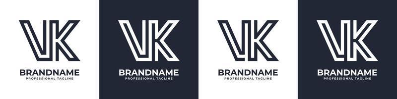 Facile vk monogramme logo, adapté pour tout affaires avec vk ou kv initial. vecteur