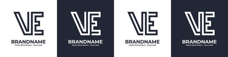 Facile ve monogramme logo, adapté pour tout affaires avec ve ou ev initial. vecteur
