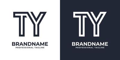 Facile yt monogramme logo, adapté pour tout affaires avec yt ou ty initial. vecteur