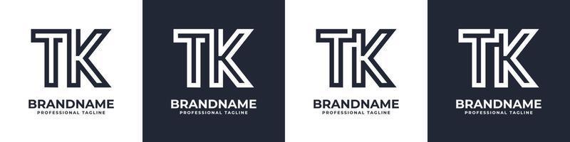 Facile tk monogramme logo, adapté pour tout affaires avec tk ou kt initial. vecteur