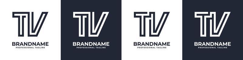 Facile la télé monogramme logo, adapté pour tout affaires avec la télé ou Vermont initial. vecteur