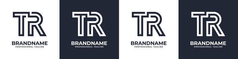 Facile tr monogramme logo, adapté pour tout affaires avec tr ou rt initial. vecteur