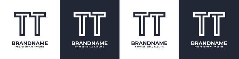 Facile tt monogramme logo, adapté pour tout affaires avec t ou tt initial. vecteur