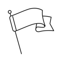 rétro drapeau ligne icône vecteur illustration