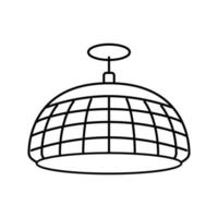 pièce lampe plafond ligne icône vecteur illustration