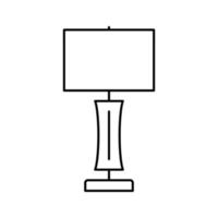 métal table lampe ligne icône vecteur illustration