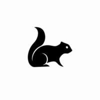 écureuil ligne art. Facile minimaliste logo conception inspiration. vecteur illustration.