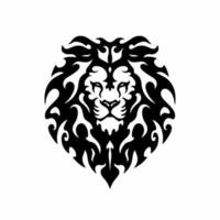 tribal Lion tête logo. tatouage conception. pochoir vecteur illustration