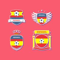 Plat Espanol Football Patches Vector