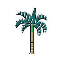 vulpin paume arbre Couleur icône vecteur illustration