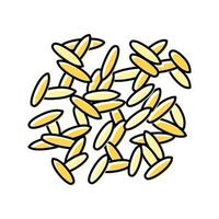 flocons d'avoine grain en bonne santé Couleur icône vecteur illustration